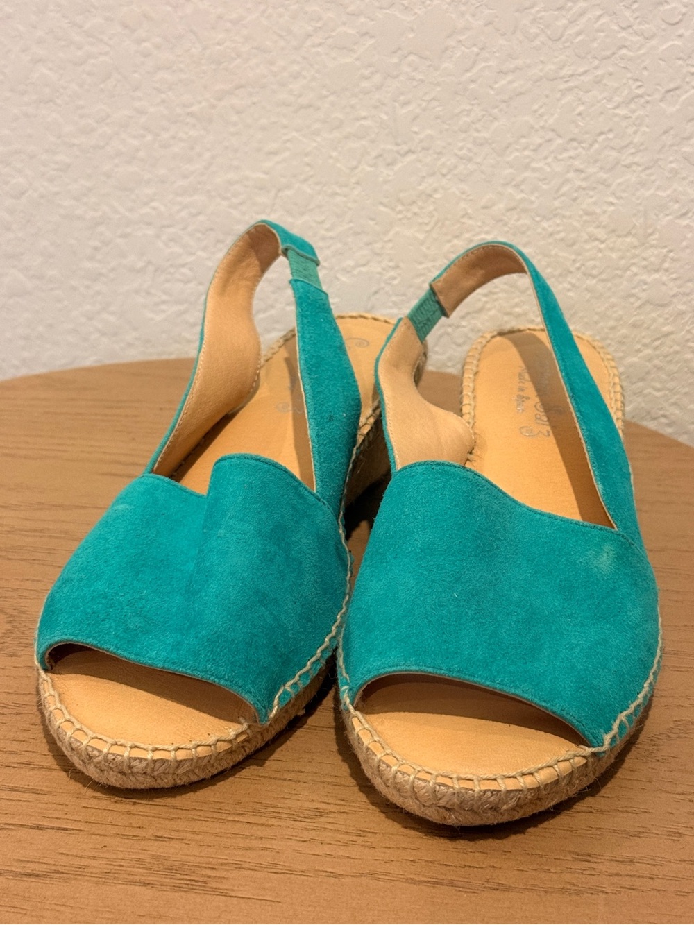 Women’s Teal Suede‎ Slingback Espadrille Sandals